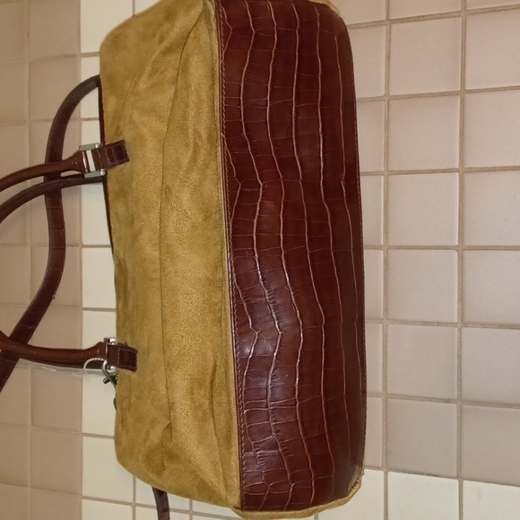 Relic hobo style suede bag. Dark Tan - Picture 3 of 7